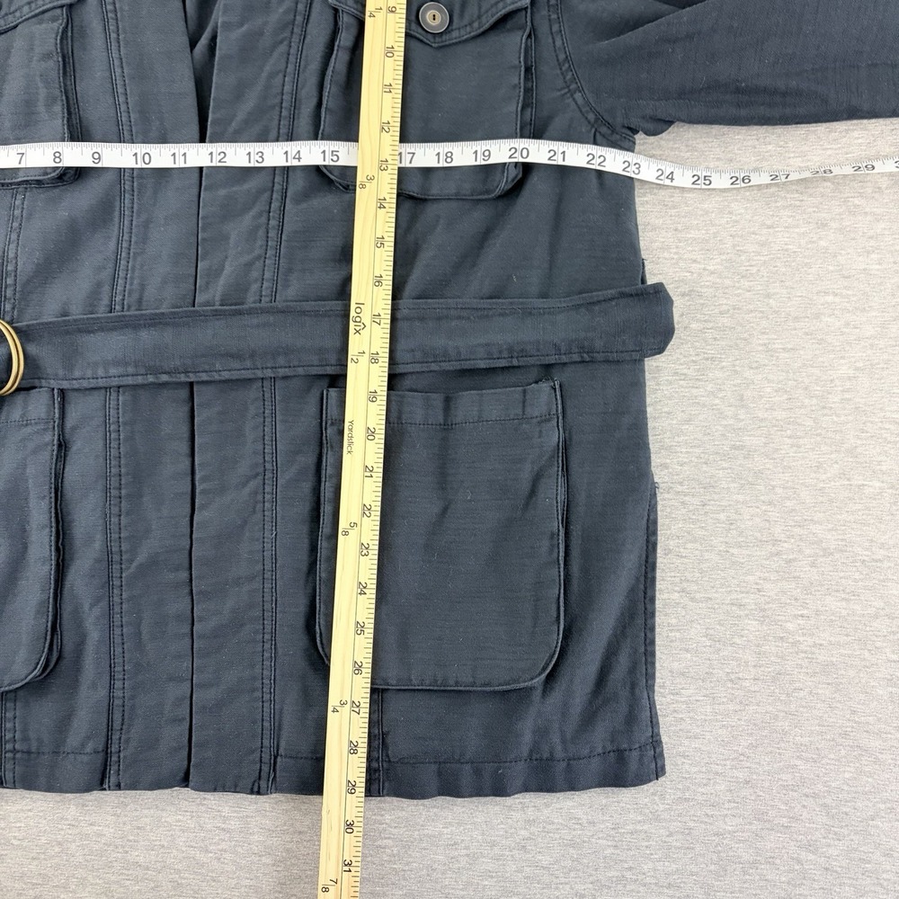 Free People black Cotton Utility Belted Jacket Womens XS Lightweight - Picture 10 of 11